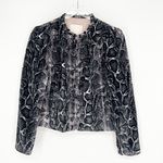 Rebecca Taylor  Silk Blend Velvet Animal Print Bomber Jacket S Photo 1