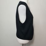 Vintage Koret Black Ribboned Wool Blend Sweater Vest Size Medium Photo 2
