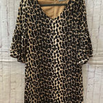 Amazon Leopard Print Oversized V-Neck Ruffle Sleeve Shift Dress Belongsei  Medium Photo 0