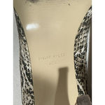 Nine West Womans  7.5 M Brown Beige Snakeskin Pumps Gold High Heel Photo 8