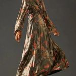 Anthropologie Caballero Deep V-Neck Floral Maxi Dress Photo 0