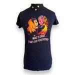 Teeturtle Womens Top Sz XS Navy Blue Vision Wanda Wandavision Scarlet‎ Witch Tee Photo 1