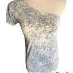 American Eagle  Blue Tie Dye One Shoulder Tee, Size Small Photo 0