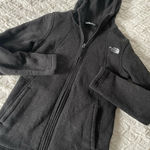 The North Face  Solid Grey Full Zip Hooded Small Sweater Jacket Coat Photo 0