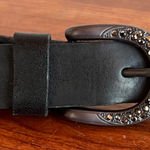 Fossil  Black Leather Belt with bling Photo 0
