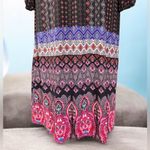 Ny Collection NWT!  Bohemian Patterned Tassel Tie Long Sleeve Maxi Dress Size 3X Photo 3