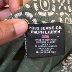 Ralph Lauren Vintage  Polo Jeans Women S Green White Shirt Short Sleeve Geometric Photo 5