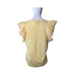 joe's jeans Joe’s Jeans Alexis Ruffle Sleeve Apricot Yellow Top Womens Size Large NWT Photo 2