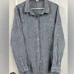 Artisan NY  Women's Black and White Striped Button Down Shirt Photo 0