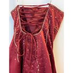 Morgan & Co . Cherry Maroon Strapless Dress Photo 7