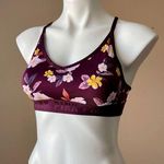 PINK - Victoria's Secret PINK VS | Purple Floral Mesh Racerback Sports Bra Sz S Photo 1