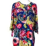 Anthropologie  Fig & Flower Women’s Shift Tunic Dress Mini Tie Sleeves Floral L Photo 0