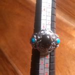 Artisan Crafted Elite Shungite Sleeping Beauty Turquoise Sterling Silver Ring Photo 4