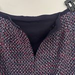 Talbots Tweed Pencil Skirt Size 14P Blue Red Business Straight Slit Knee Length Photo 5