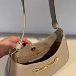 JustFab Beige Faux Leather Shoulder Bag Photo 4