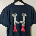 HUF T Shirt Camouflage Letter Double Sided Graphic Tee Short Sleeve L Size L Photo 5