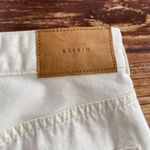 Denim Women White  Distressed Cutoff Front Slit Mini Skirt Size 2 Photo 6