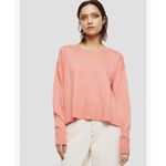Diesel  Coral Pink Knit Sweater Top Cutout Shoulder Detail Long‎ Sleeve Large Photo 2