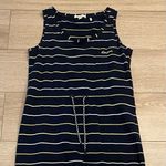Barbour  Women’s Overland Slit Striped Midi Dress Cotton Blend Size 4 US Photo 4