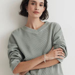 Madewell  Waffle Knit Boxy Sweatshirt Tee small Photo 0