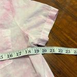 Lucky Brand Women's Tie Dye Button Up Short Sleeve Boho Shirt Pink Size Medium Photo 11