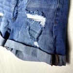 KanCan Distressed Cuffed Denim Jean Shorts Five Pockets Mid Rise Blue Size 7/27 Photo 4