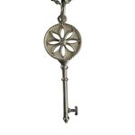 Tiffany & Co. Never Worn Silver Key Charm Necklace with diamond Photo 4