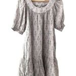 Olivia James The Label Anna Dress Scoop Neck Puff Sleeve Flounce Hem Size Medium Purple Photo 0