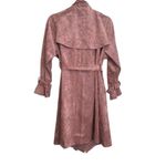 Oat Trench Coat Faux Suede Size Small NWT Pink Photo 4