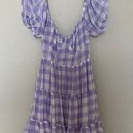 Princess Polly Purple Plaid Dress Photo 1