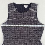 J.Crew  Tweed Fringe Sheath Sleeveless Dress Navy Blue Preppy Career Office Photo 10