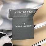 Ann Taylor  Women’s Leaf Print Chain Link Strap Detail Black White Tank Dress Photo 10