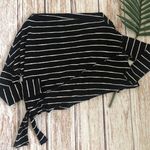 We The Free Striped Off-Shoulder Crop Top Side Tie Size XS Photo 0