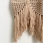 MIREMAR Natural Beige Tan Crochet Fringe Bohemian Boho Top One Size Photo 9