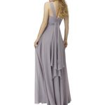 Mori Lee NWT  Bridesmaids 21734 Chiffon V-neck Straps Sleeve Dress Dusk Size 8 Photo 3