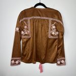 MISA Los Angeles  Brown MicroSuede Embroidered Top Blouse SZ XS Boho Hippie NWOT‎ Photo 11