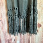 Mustard Seed Gray Woven Crochet Fringe Tank Top Aztec Festival Boho Sz Sm Photo 4