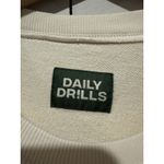 Daily Drills  Crew Neck Oversized Pullover Sweatshirt Women Sz XS/S Cream Photo 2