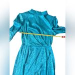 Nasty Gal NWT  Women's Wrap Teal Mini  Dress Size‎ 6  Jacquard Long Sleeves Photo 7