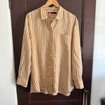 Jenni Kayne | Boyfriend Shirt in Mustard Stripe | Size XXL Photo 1