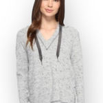 Splendid new  ✶ Morrow Bay Boxy Waffle Textured Sweatshirt Hoodie ✶ Grey ✶ Small Photo 0