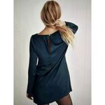 Madewell  Smoky Spruce Erika Satin Shift Mini Dress Size S Photo 2