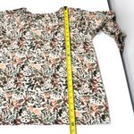 Jessica Simpson  V-Neck Floral Blouse Long Sleeve Cream Brown Small Photo 8