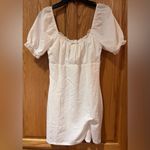 Princess Polly Love Lies Puff Sleeve Lace Trim Lined Mini Dress in White Size 2 Photo 8