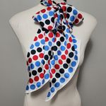 Echo white polka dot silk parallelogram scarf Photo 0