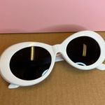 White Sunglasses / 90s White Round Sunglasses Photo 3