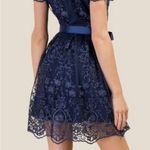 Francesca’s Collections Size Small Francescas Collections Isabella Navy blue Lace Floral Dress NWT Photo 4
