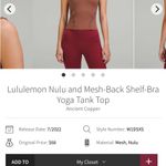 Lululemon Nulu Bra Mesh Yoga tank Photo 5