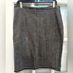 Vintage Y2K Avenue Montaigne Denim Gray Distressed Stretchy Skirt Size 12 Photo 2