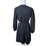 House of Harlow 1960 Black Cut Out O Ring Long Puff Sleeves Mini Dress Size Med Photo 4
